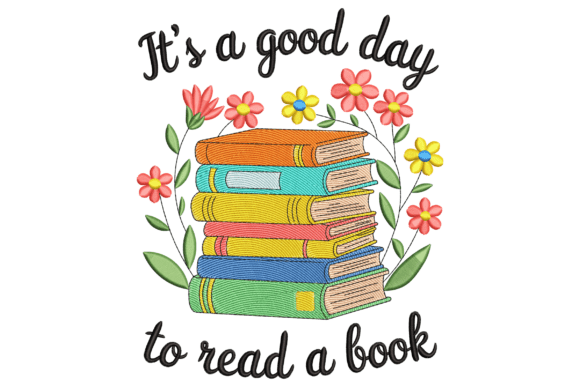 Book Stack with Flowers Embroidery Review