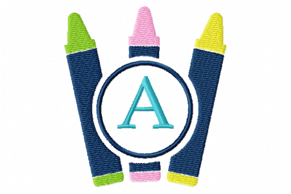 Crayons Frame Monogram Letter a Review