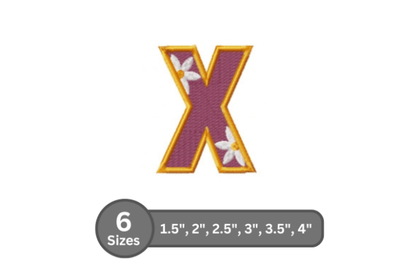 Daisy Joy Alphabet- X Embroidery Design Review