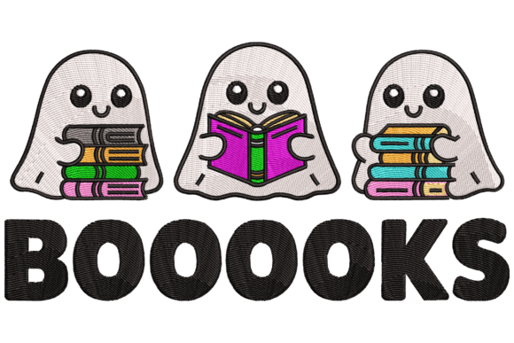 Ghost With Books: Design Review for Merch