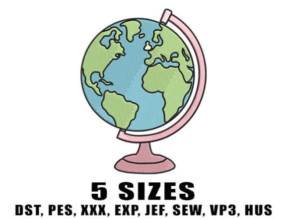 Globe Map Embroidery Designs Review