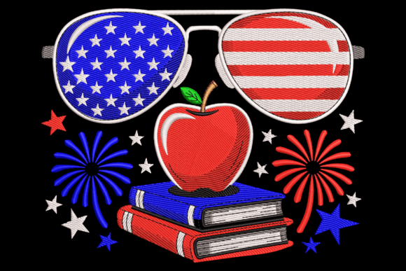 Patriotic Teacher Embroidery Design Review