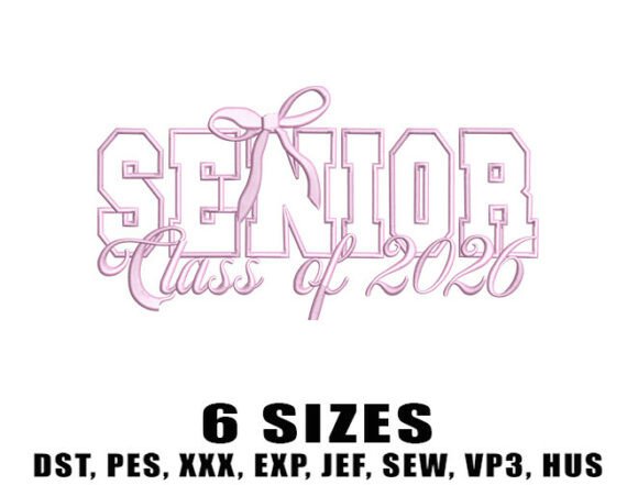 Preppy Graduation Embroidery Designs