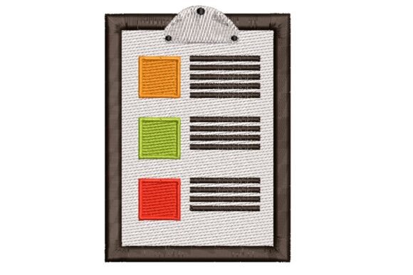 Review: Paper with Graph and Formulas Embroidery Design