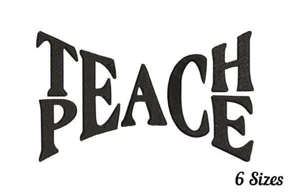 Teach Peace Quote Embroidery Design Review
