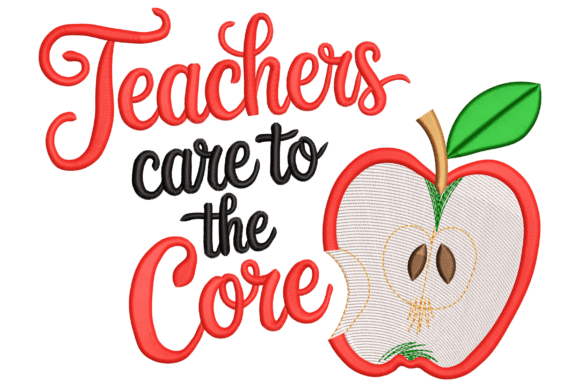 Teachers Care Embroidery Design Review