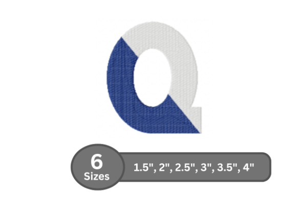 Twin Fill Alphabet -Q Embroidery Design Review